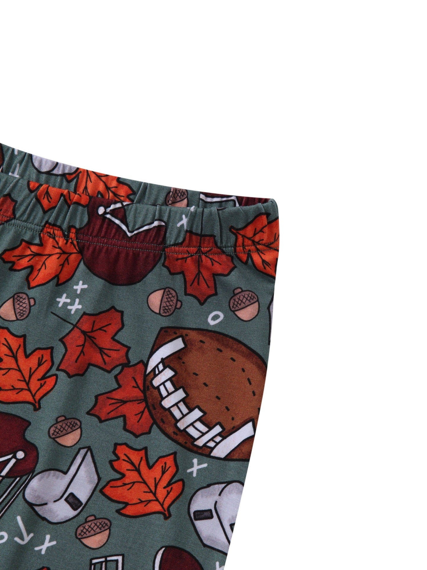 PoshTOT Football Bamboo Adult Two-Piece Long Sleeve Pajama Set