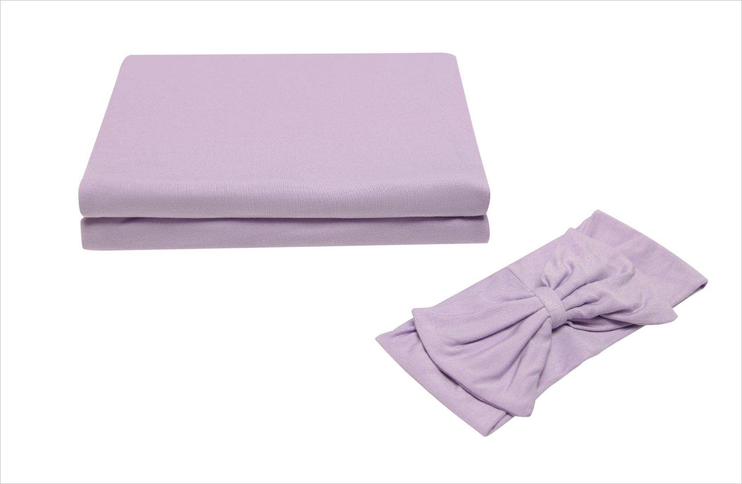 PoshTOT Purple Swaddle With Headband Set