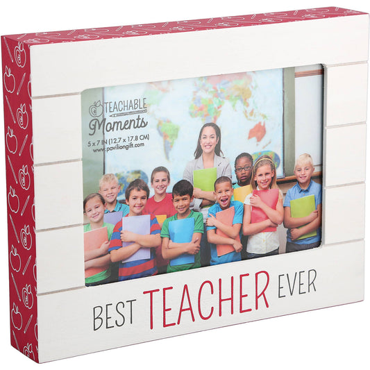 Best Teacher Ever - 9" x 7.25" Frame (Holds 7" x 5" Photo)