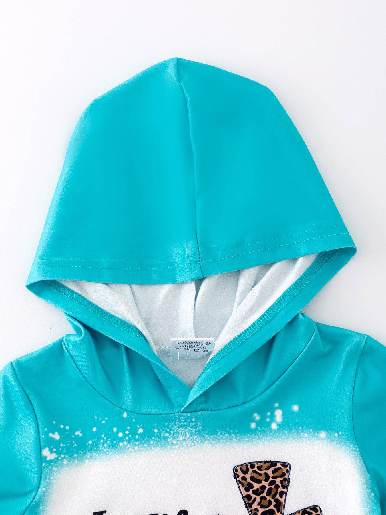 Letter leopard Animal Print four-piece Hooded Girls Top