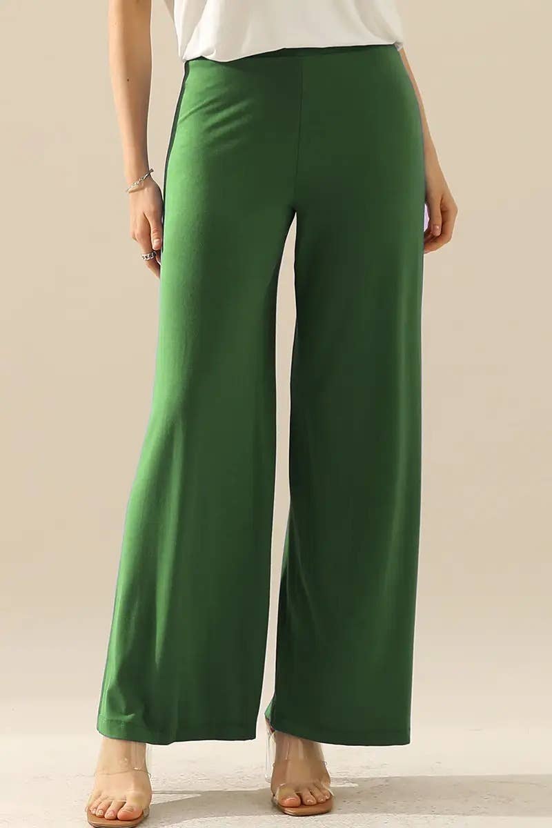 Elegant High-Waist Flare Work Pants