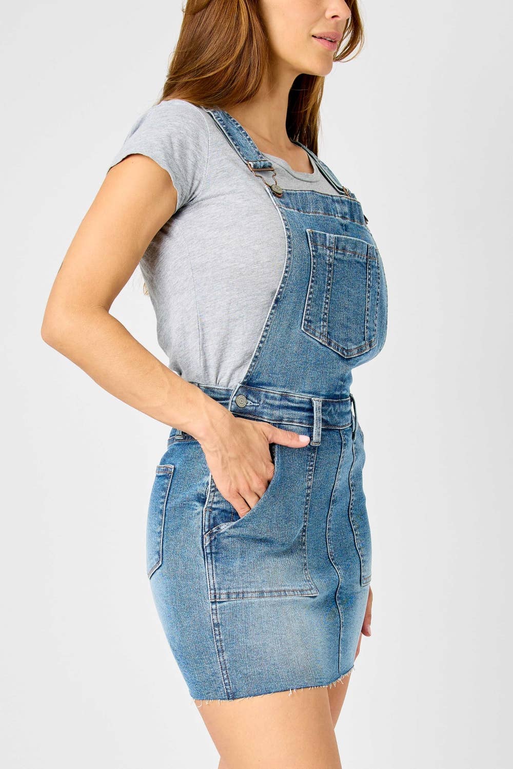 HW Raw Hem Overall Skirt (XL Only)