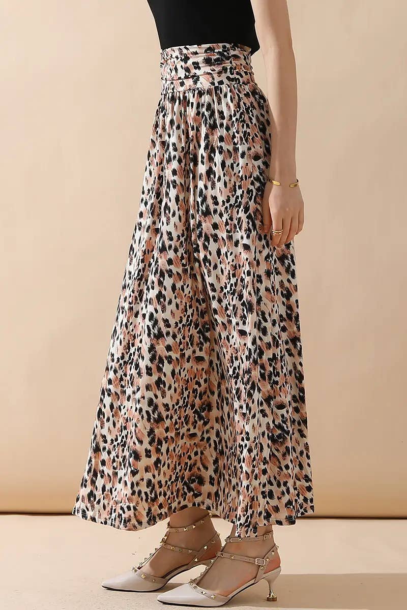 Women’s High-Waist Drawstring A-Line Maxi