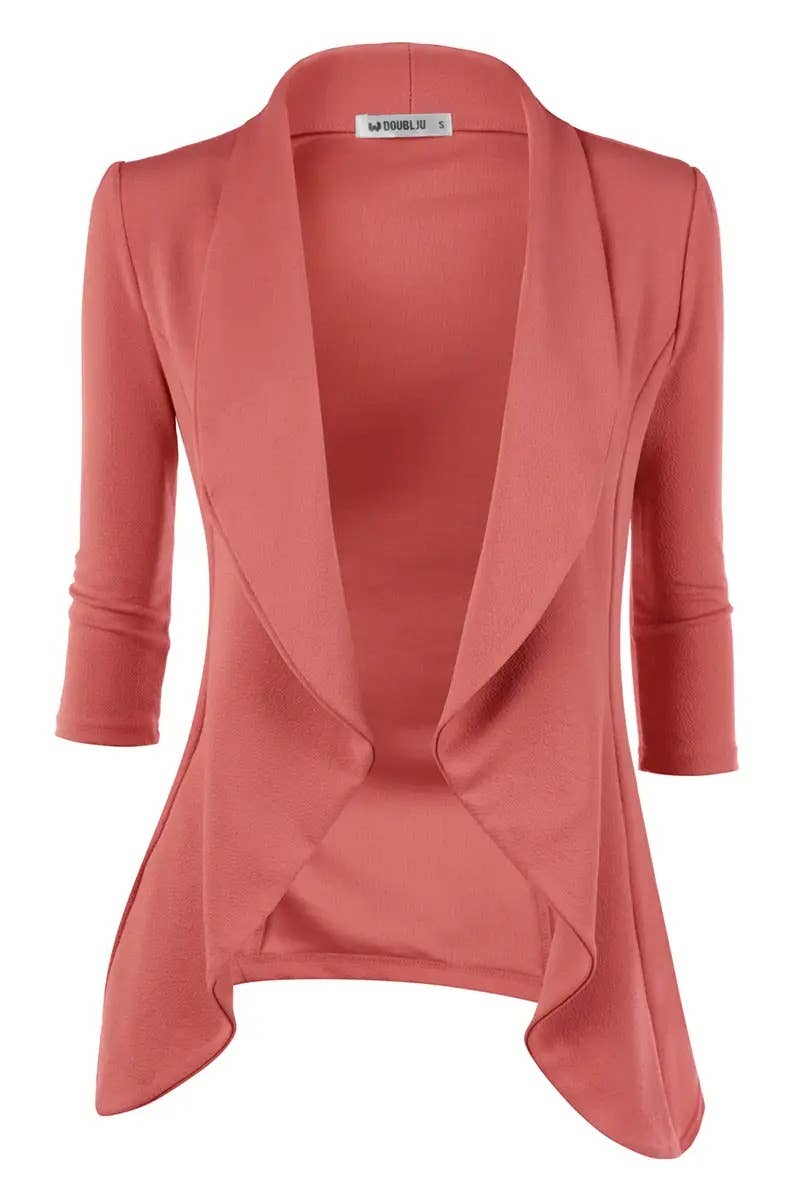 Women’s Linen 3/4 Sleeve Blazer Jacket