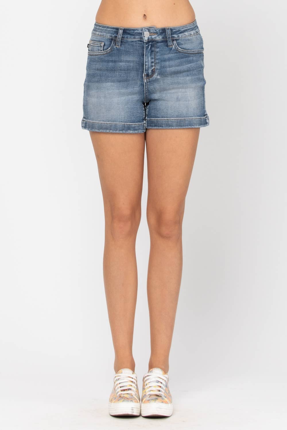 MID-RISE 1" Hem Cuffed Shorts (XL Only)