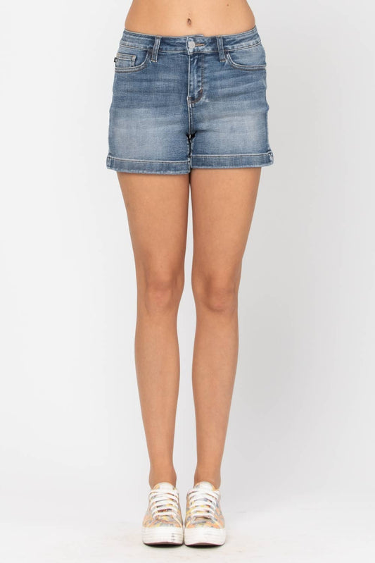 MID-RISE 1" Hem Cuffed Shorts (XL Only)