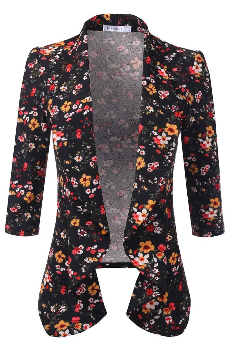 Women’s Linen 3/4 Sleeve Blazer Jacket