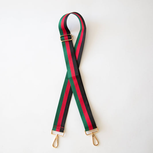 $2.97 Closeout Guitar Style Purse Strap - Green/Red/Black