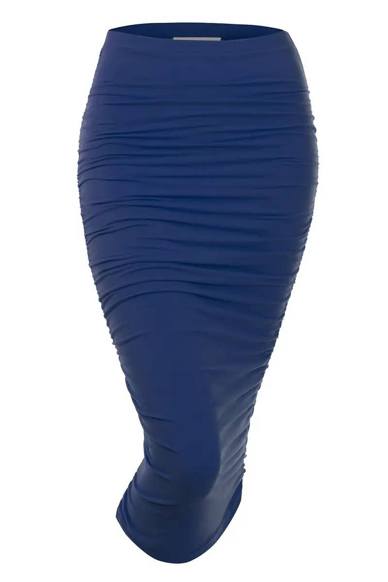 Women’s High-Waist Pleated Pencil Skirt
